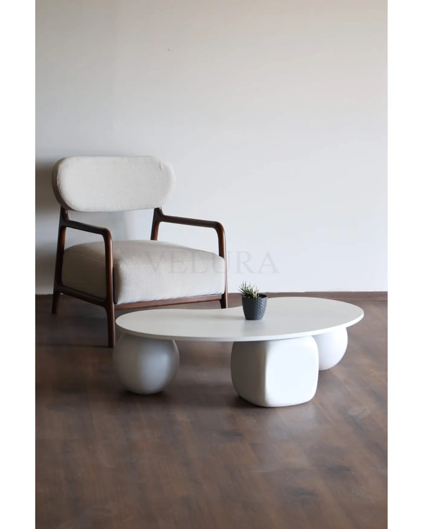 Velura Home beyaz MDF orta sehpa