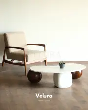 Küre Orta Sehpa - 2 Ceviz Top & 1 Beyaz Zar - Fasulye - Beyaz Mdf Küre Orta Sehpa - 2 Ceviz Top & 1 Beyaz Zar - Fasulye - Beyaz Mdf