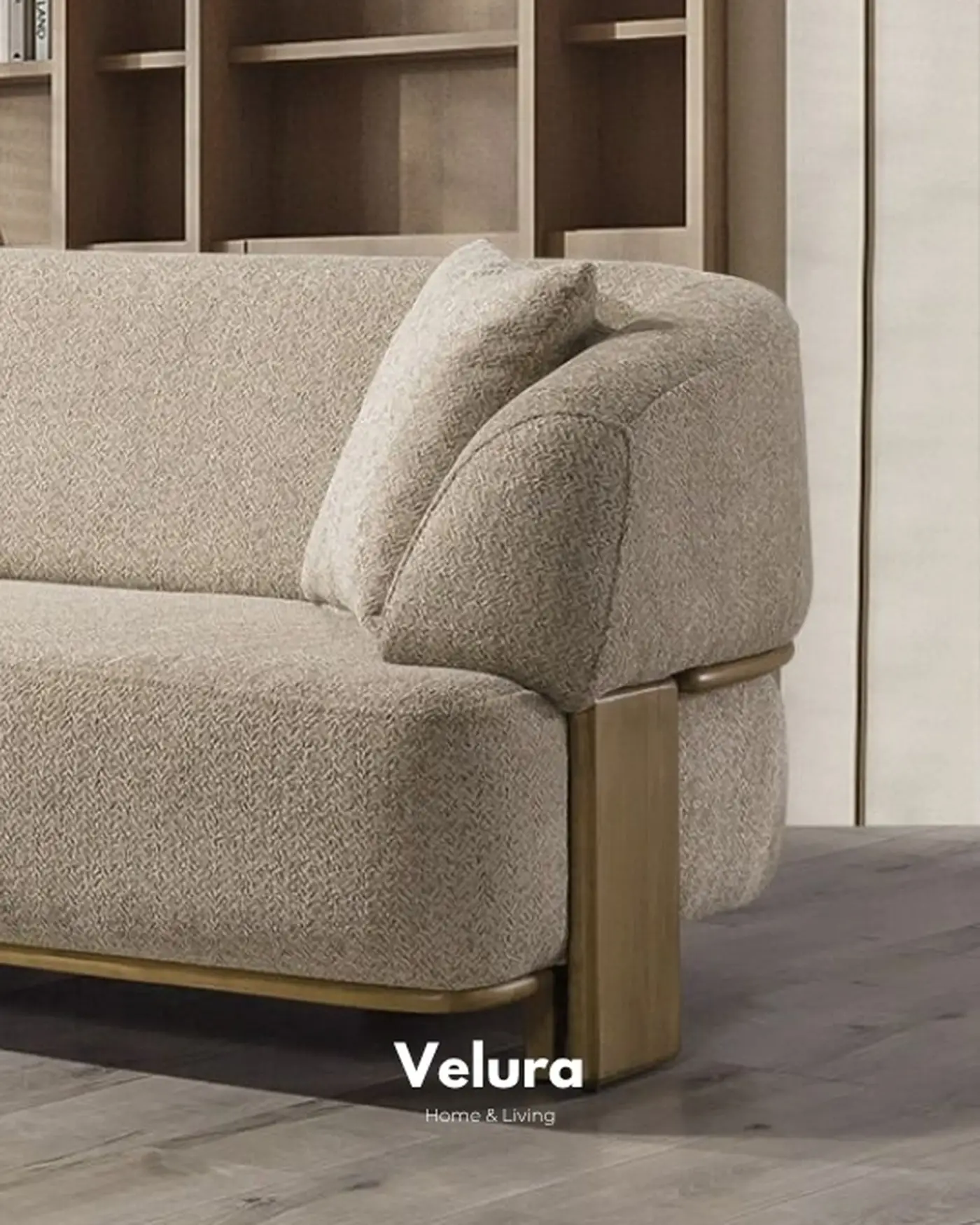 Latte Koltuk Takımı – Bukle kumaş koltuk takımı modeli Latte Koltuk Takımı – Bukle kumaşlı, ahşap ayaklı modern koltuk takımı