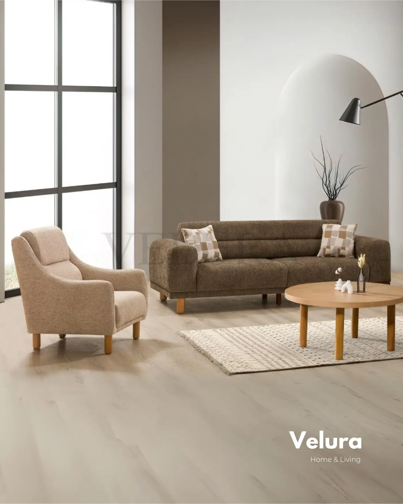 Begonya Berjer – Modern Konforun Tekli Hali Begonya Berjer – Yumuşak Bukle Kumaşlı Tekli Koltuk