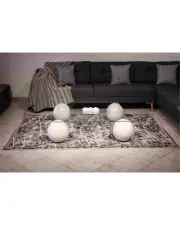 Küre Orta Sehpa - Beyaz Top - Kare- Şeffaf Cam 