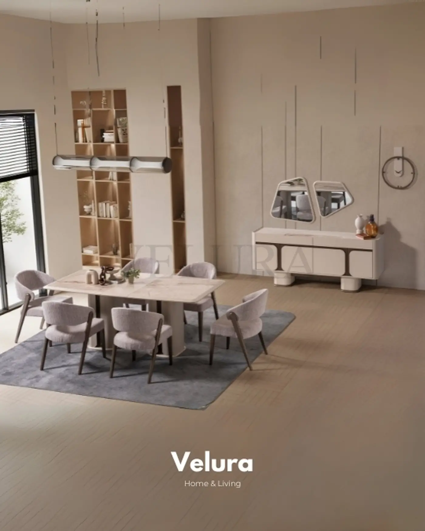 Petra Konsol - Krem Tonlarında Modern Tasarım Velura Home Petra Serisi Konsol