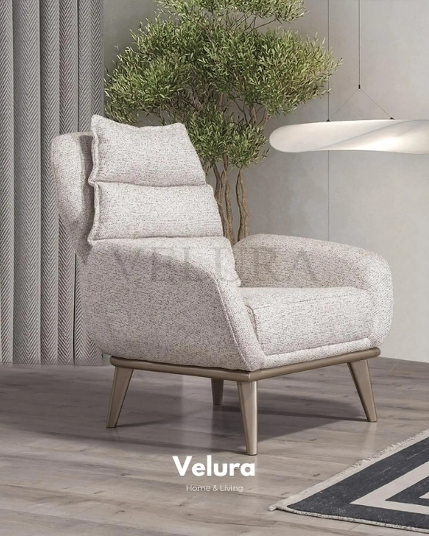 Sade Renkli Geniş Koltuk Takımı