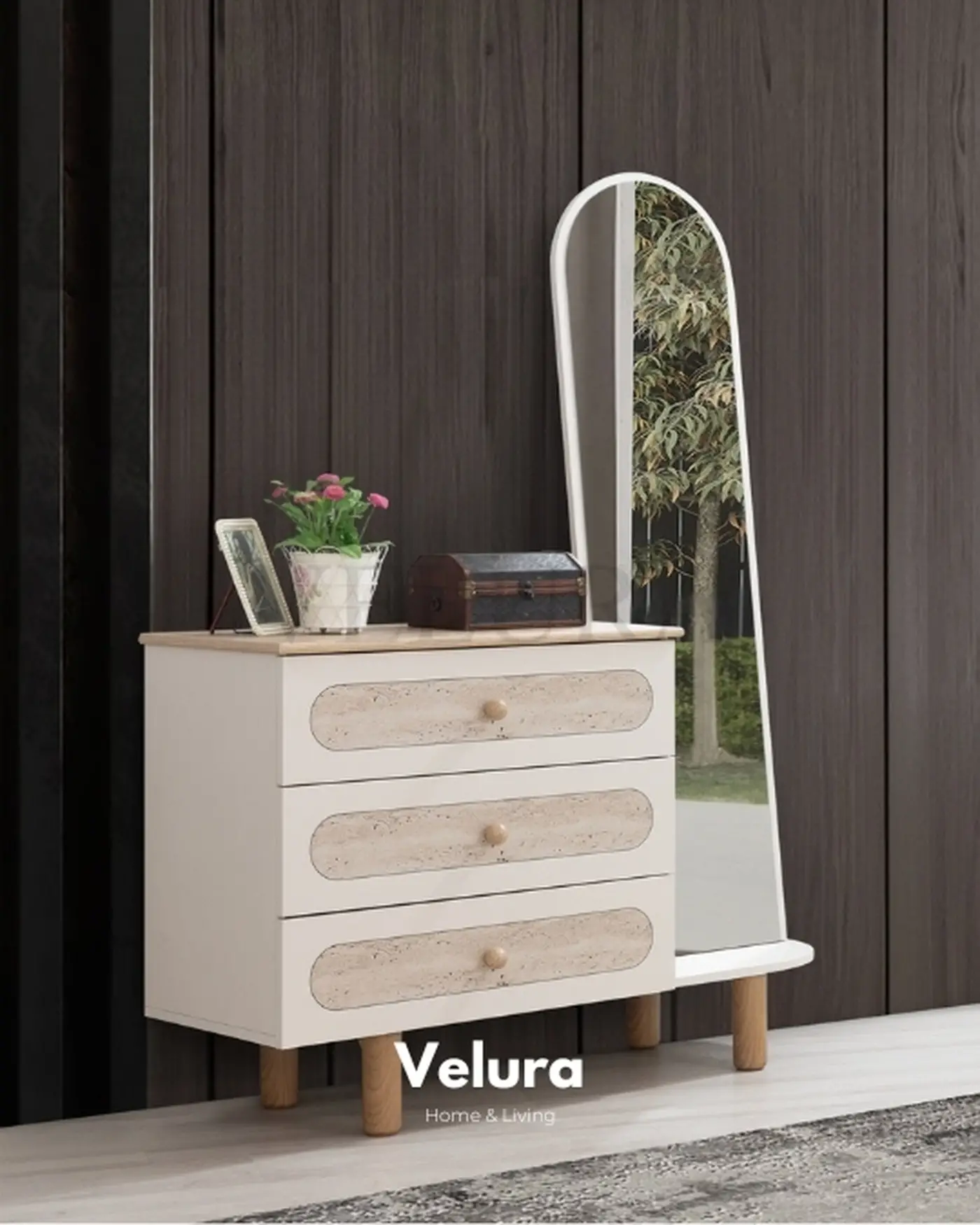 Modern Ahşap Şifonyer Modeli ahşap tonlarda şifonyer modeli
