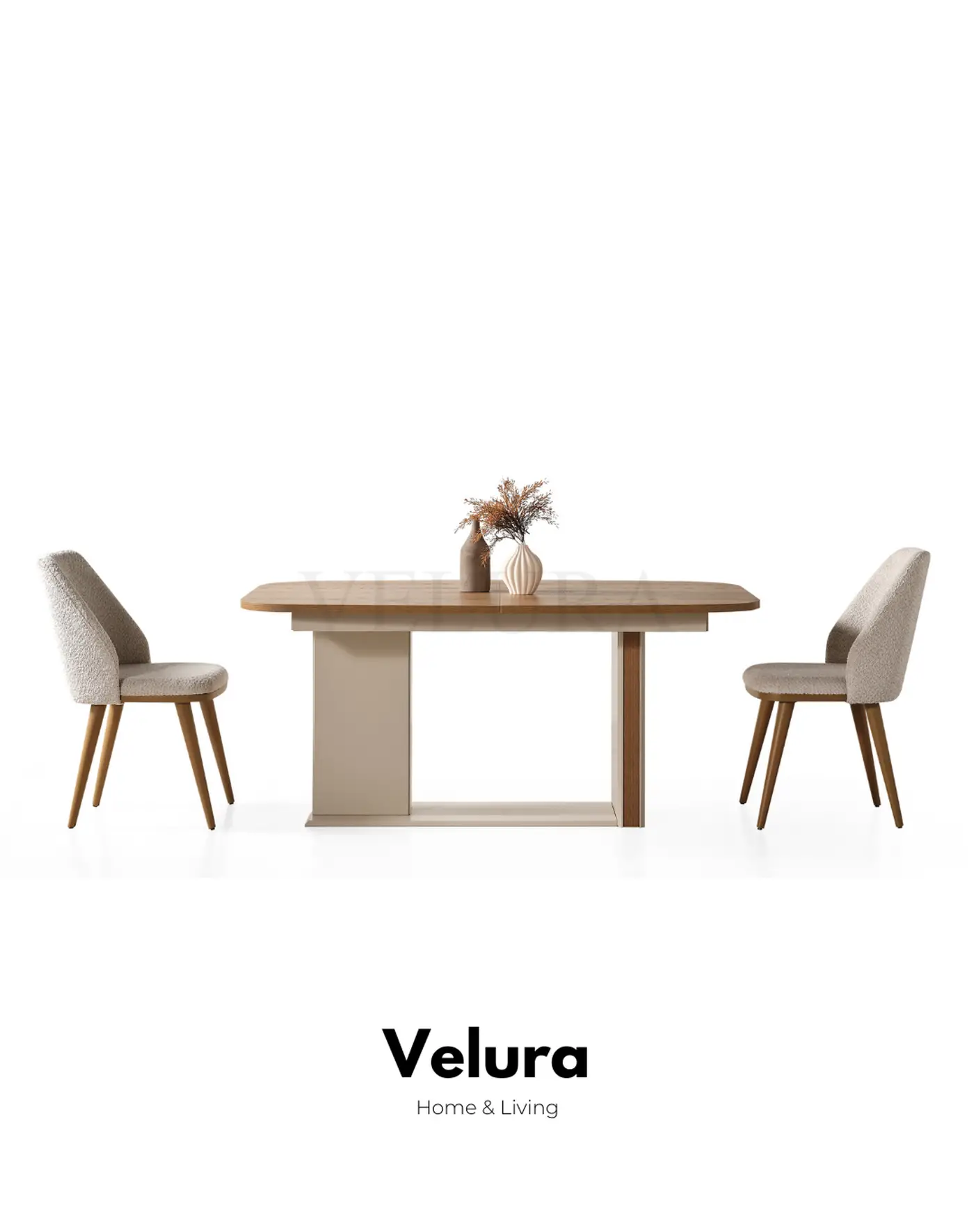 Aura modern krem yemek masası suntalam mekanizmalı masa modeli