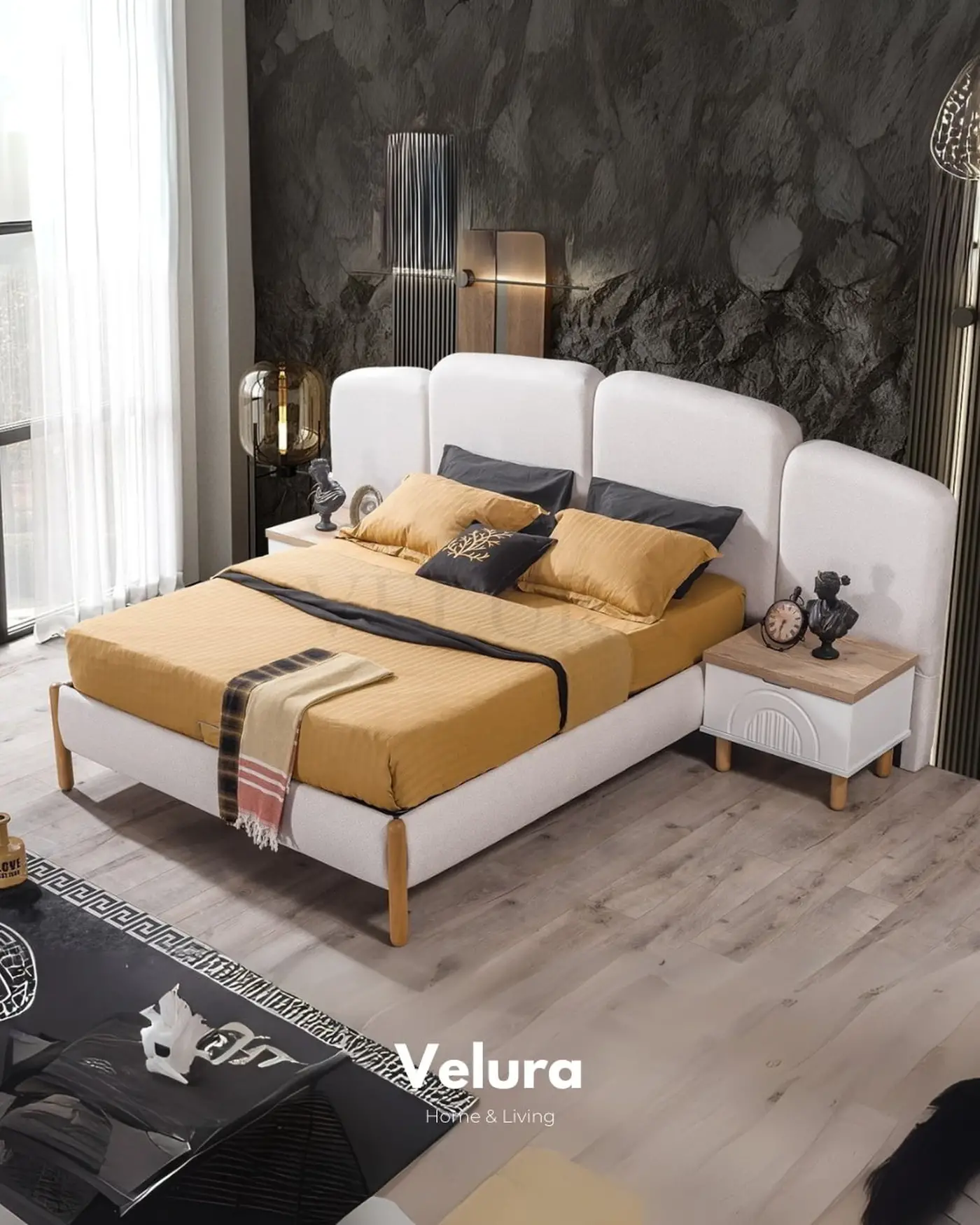 Boerno beyaz bazalı başlık modeli