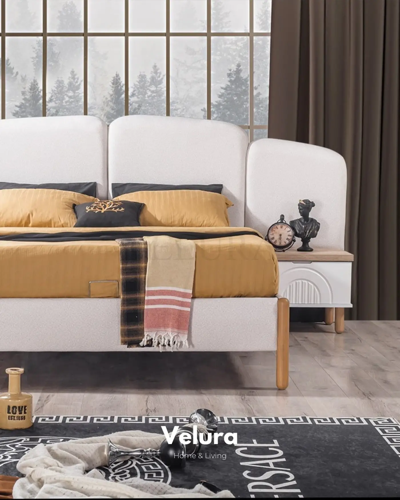 Boerno beyaz bazalı başlık modeli