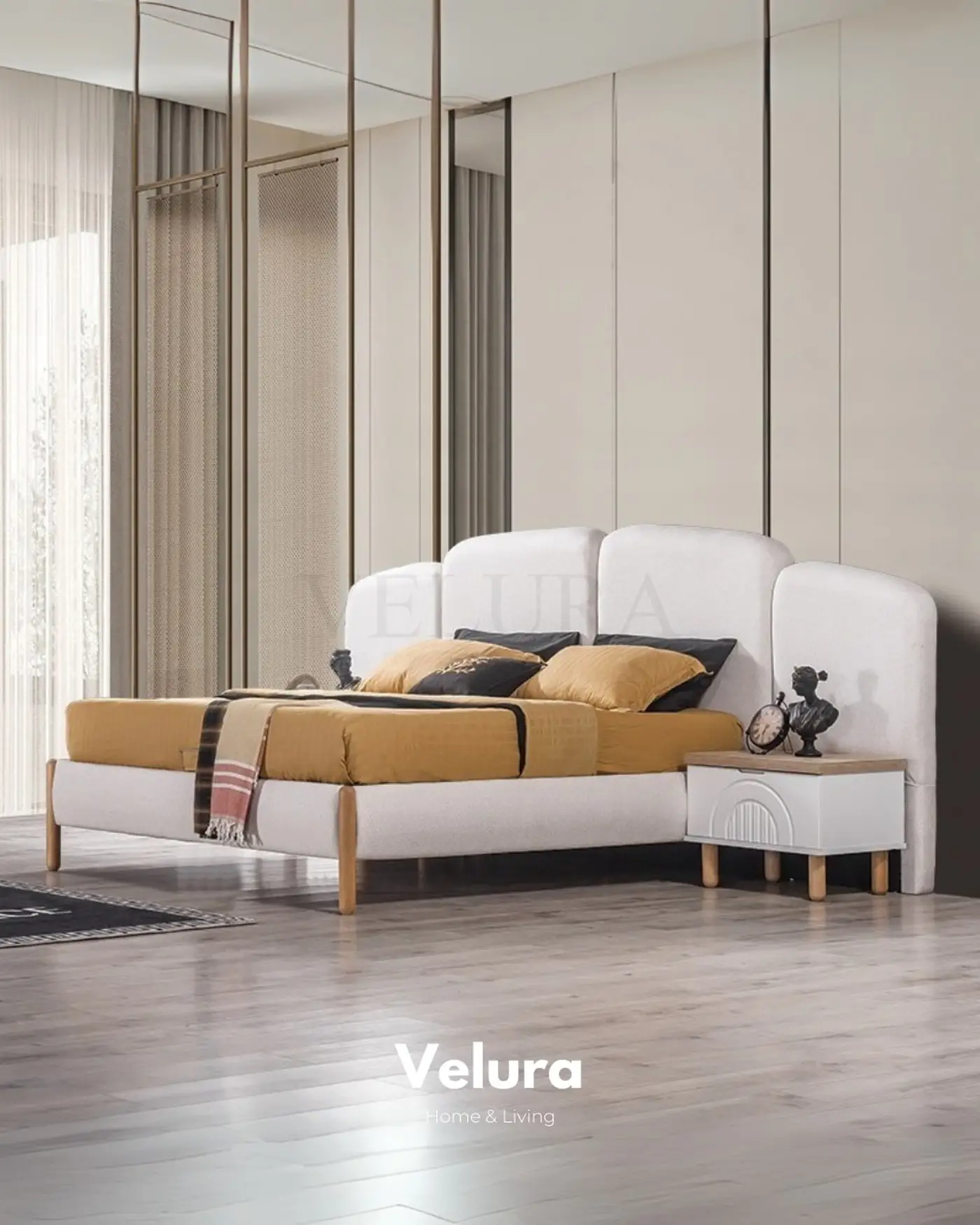 Boerno beyaz bazalı başlık modeli