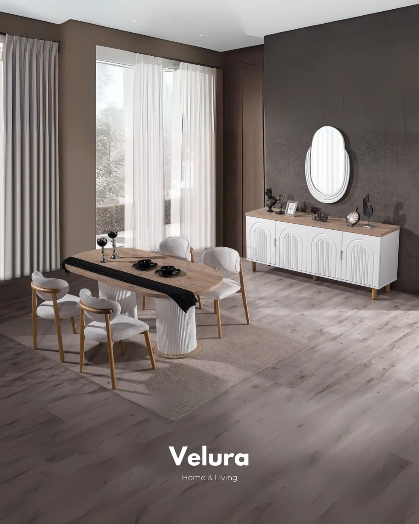 Modern tasarımlı Boerno yemek takımı