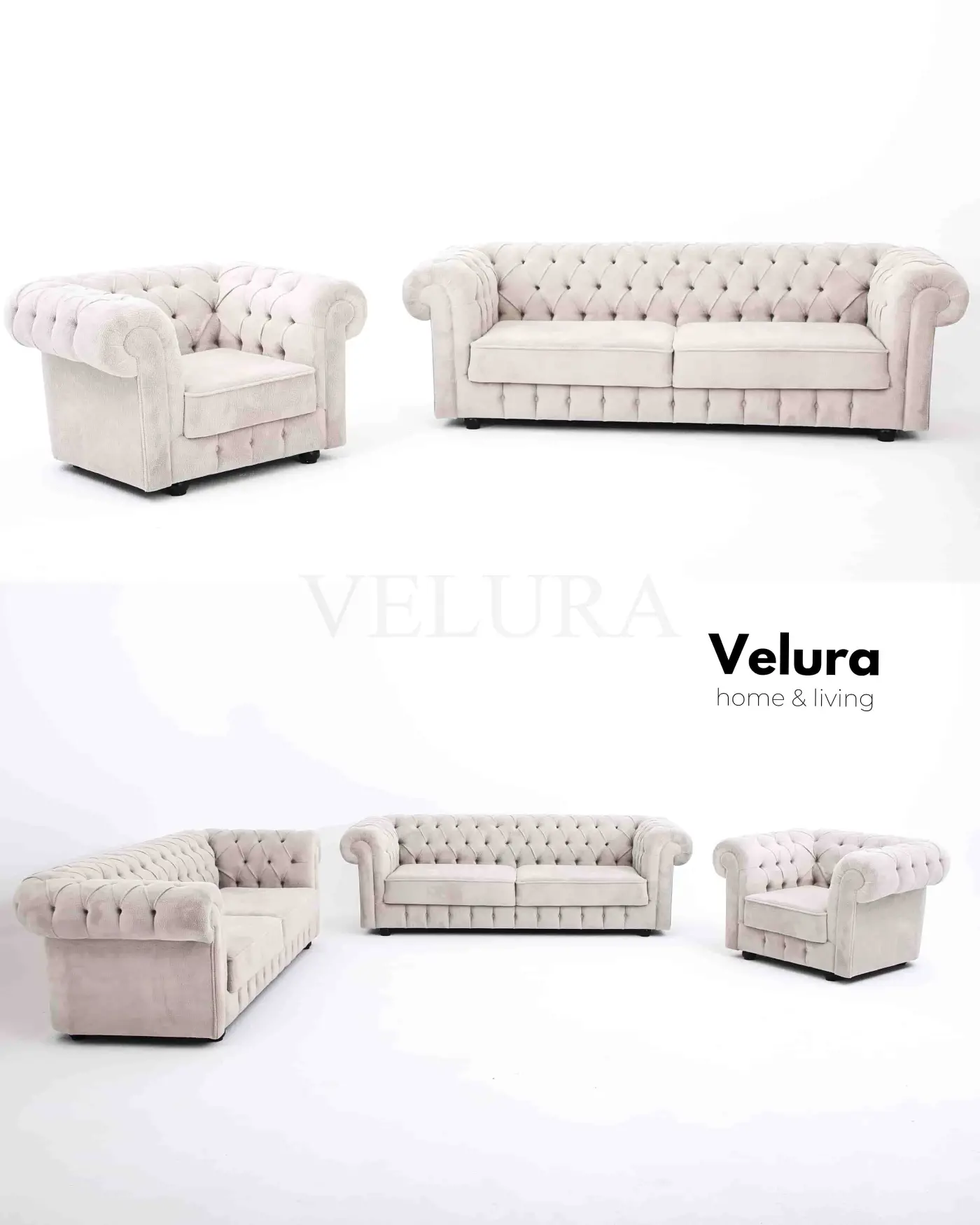 Velura Home chester oturma grubu
