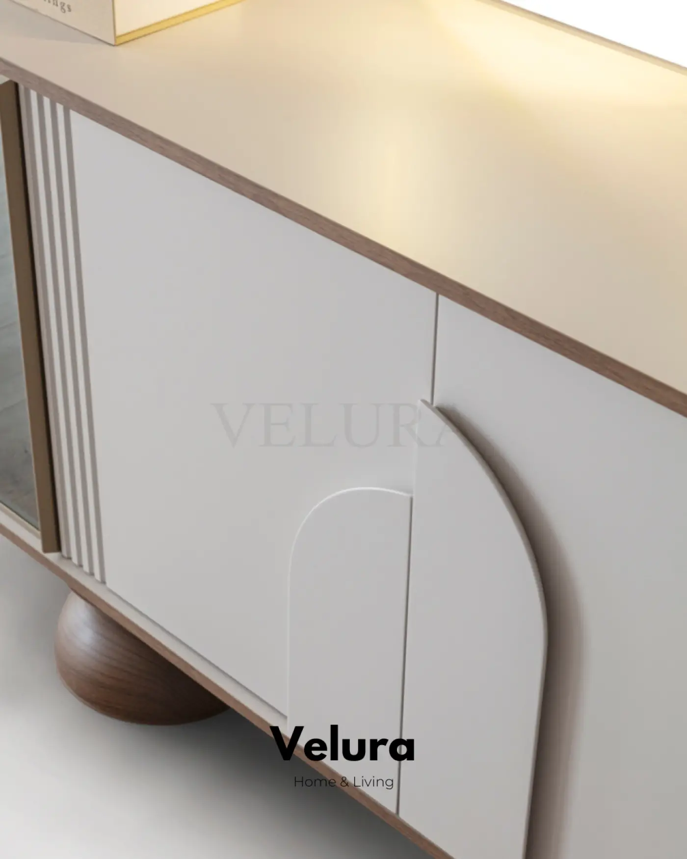 Estella TV Ünitesi beyaz modern ahşap ayaklı 208x45,5x63 2 çekmece 2 kapak