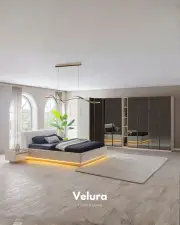 Flora Yatak Odası Takımı - Cam Kapaklı