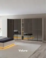 Flora 8 Cam Kapaklı Köşe Dolap