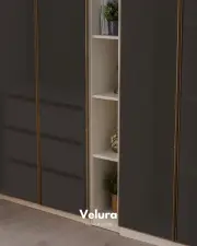 Flora 8 Cam Kapaklı Köşe Dolap