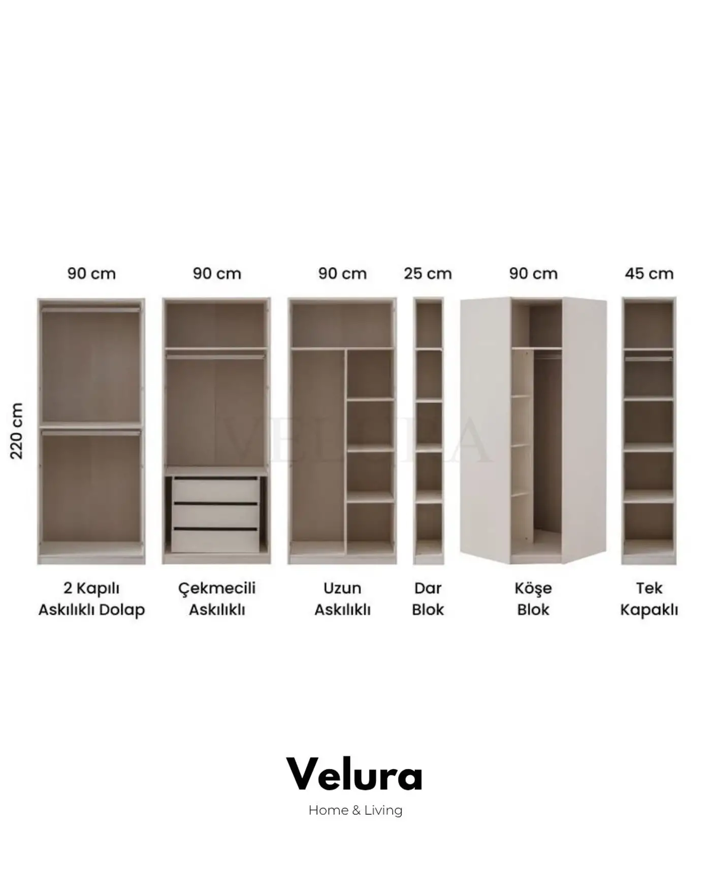 Flora Yatak Odası Takımı – Beyaz gövde ve traverten kaplama detaylı set