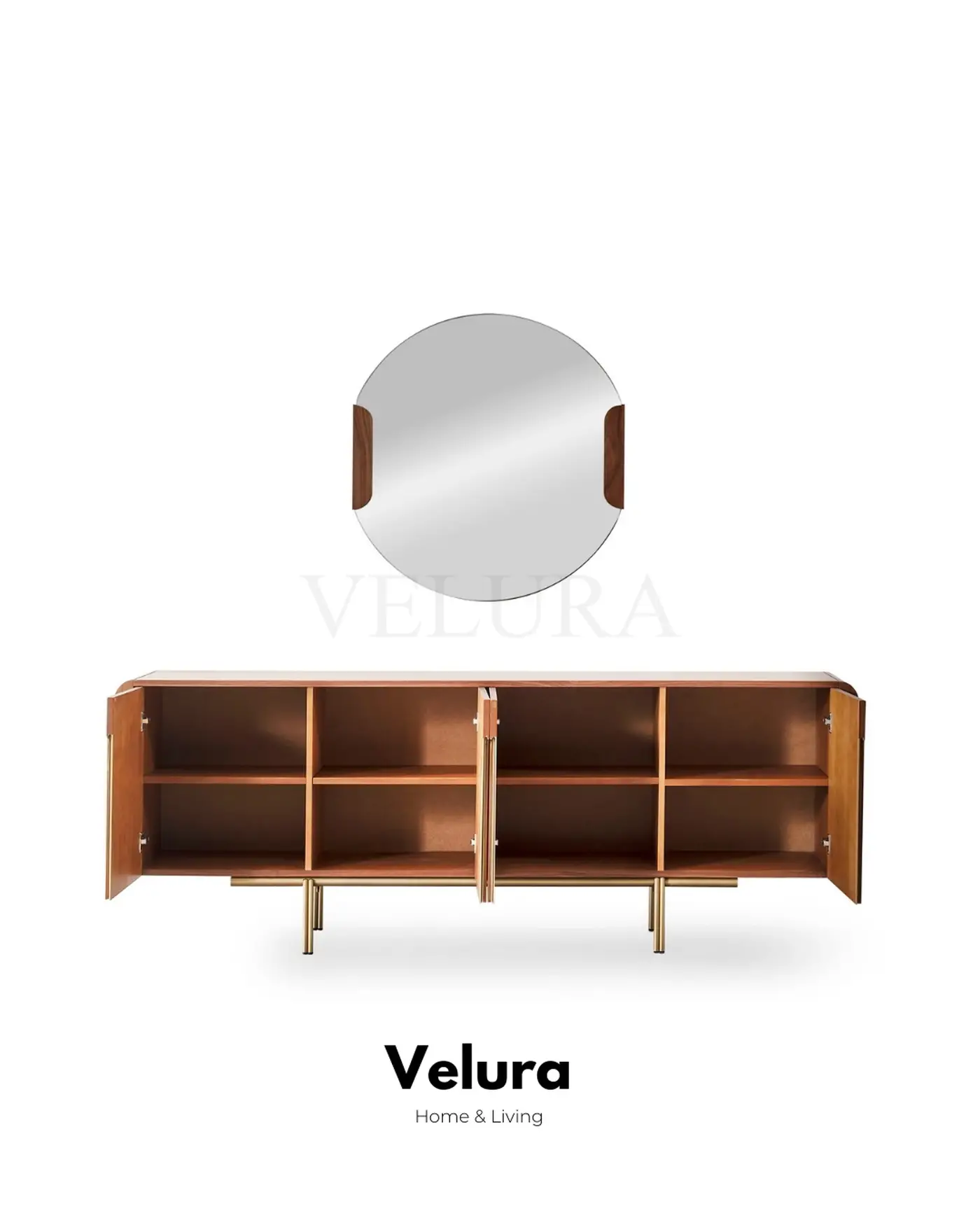 Genova Walnut Konsol koyu ceviz modern tasarım