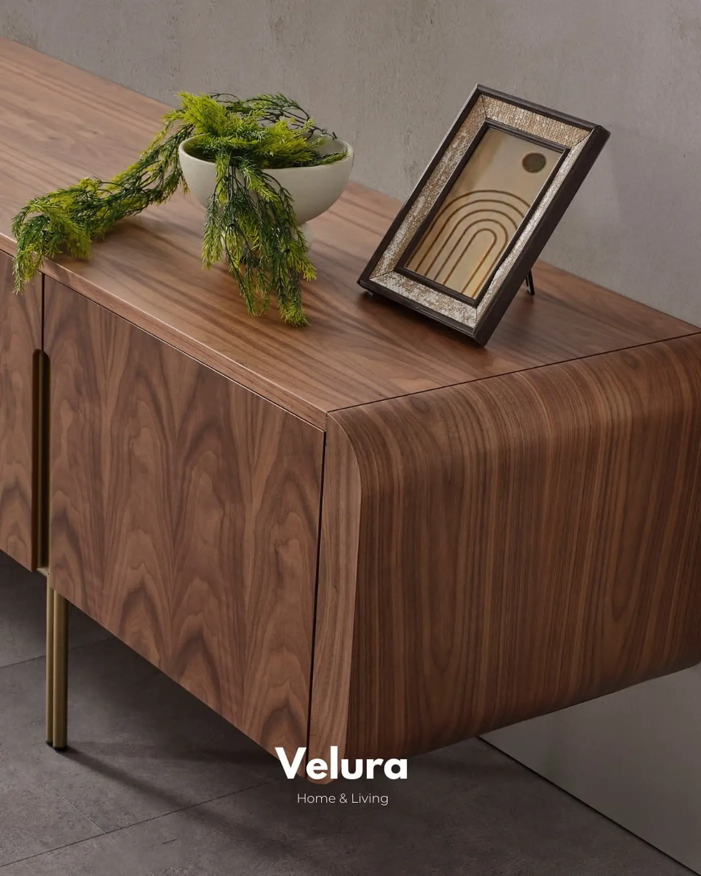 Genova Walnut Yemek Takımı koyu ceviz modern tasarım