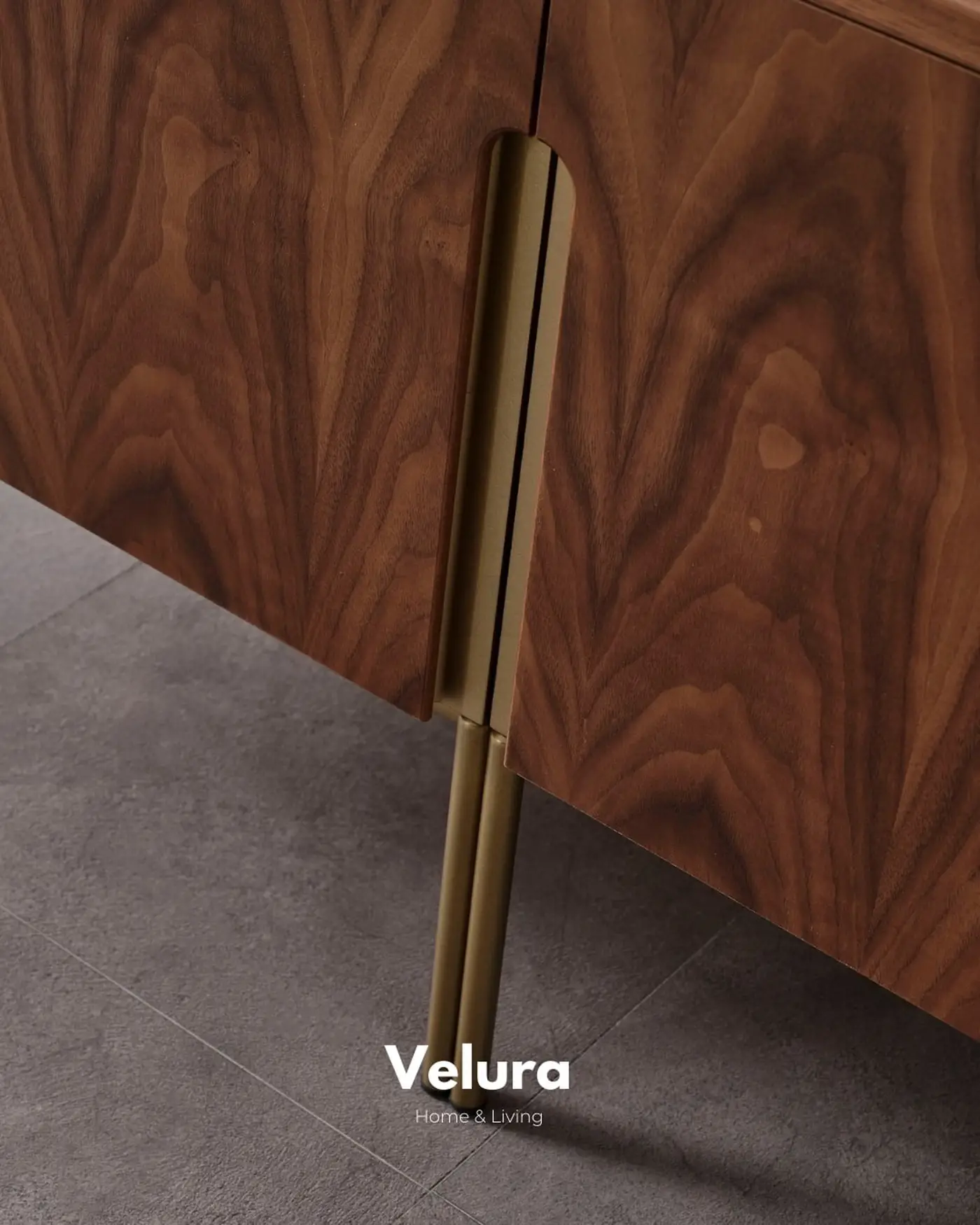 Genova Walnut Tv Ünitesi koyu ceviz modern tasarım