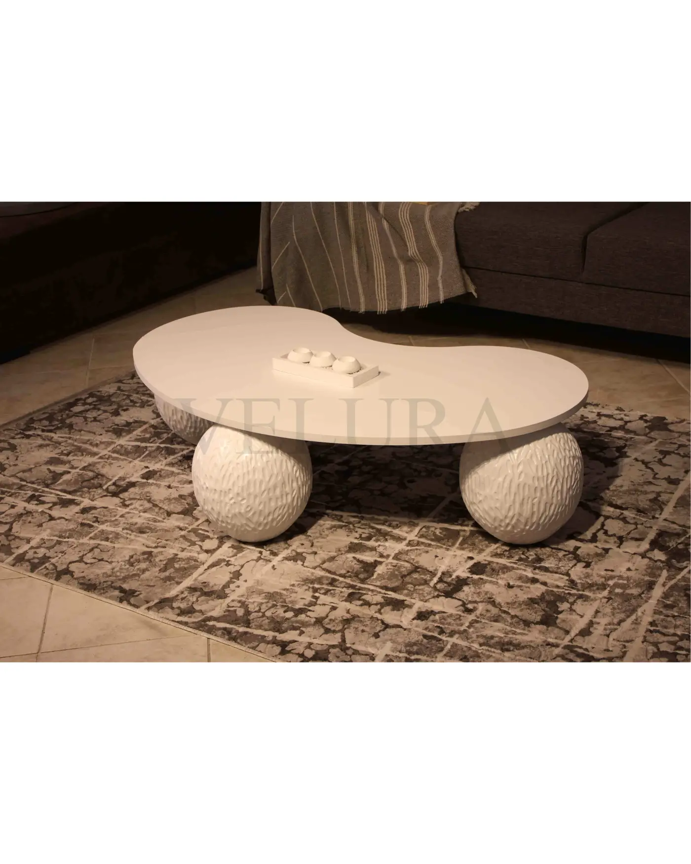 Minimalist Beyaz MDF Sehpa Modeli Derla Beyaz Sehpa Fasülye Mdf