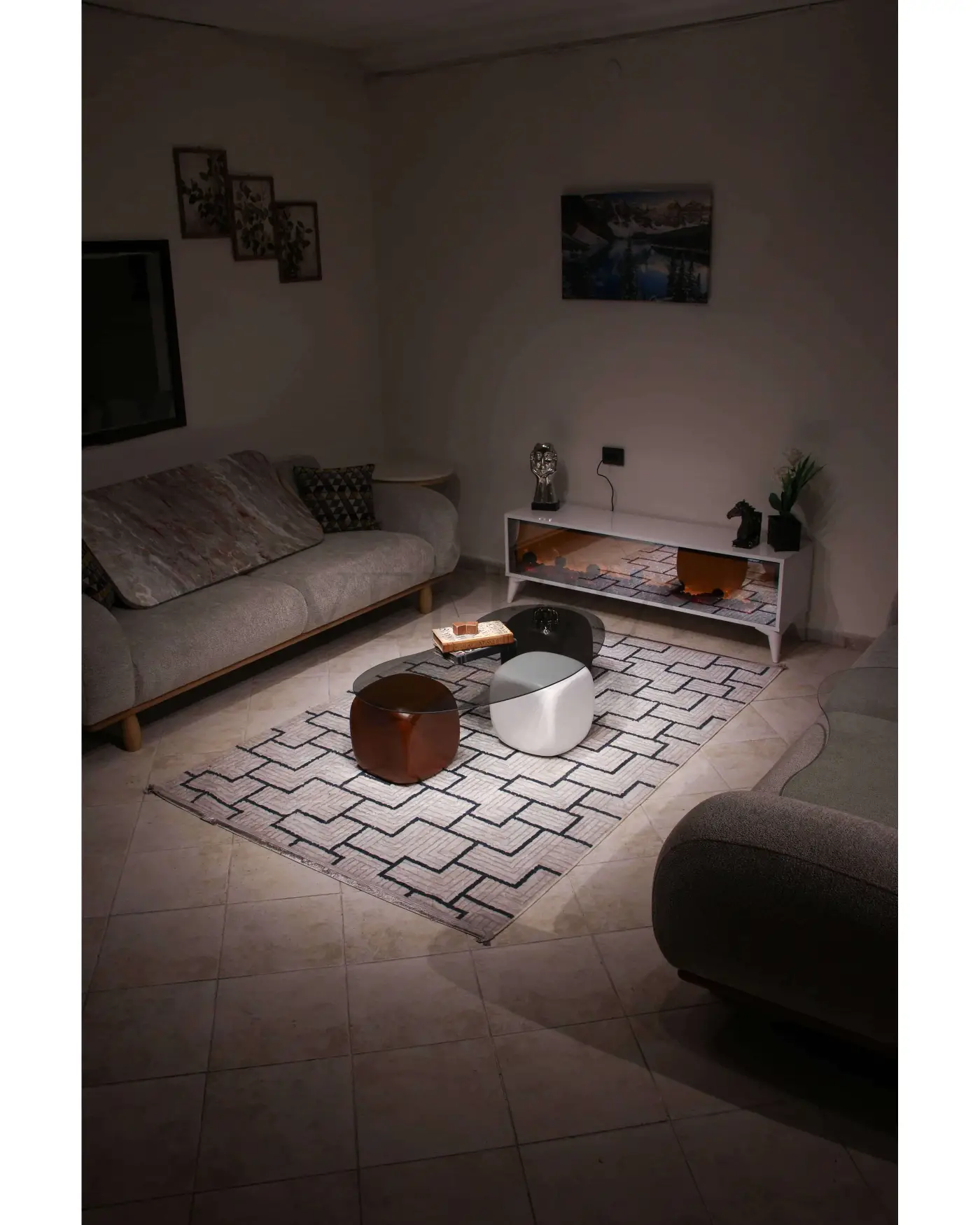 Velura Home Zarte Renkli Füme Cam Sehpa Zarte Rengarenk Sehpa Füme Cam Üst