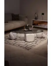 Zaro Sehpa - Beyaz Ayak - Füme Cam Zaro Sehpa - Beyaz Ayak - Füme Cam