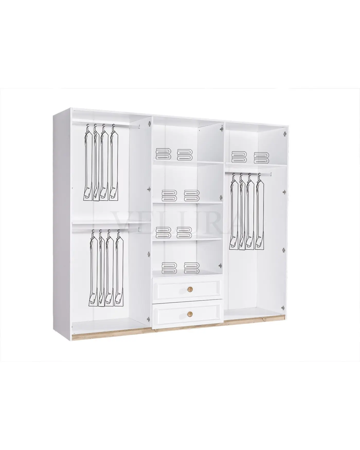 Legna 10 Kapılı Beyaz Köşe Dolap Legna 10 kapılı beyaz köşe dolap aynalı model