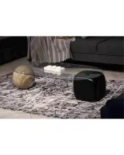 Küre Orta Sehpa - 1 Traverten Desen & 1 Siyah Zar - Oval - Şeffaf Cam Küre Orta Sehpa - 1 Traverten Desen & 1 Siyah Zar - Oval - Şeffaf Cam