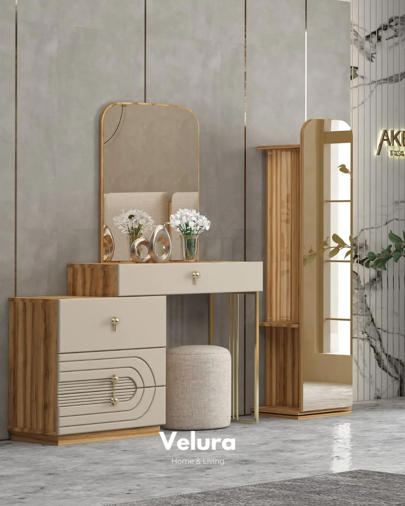 MDF gövdeli modern yatak odası takımı