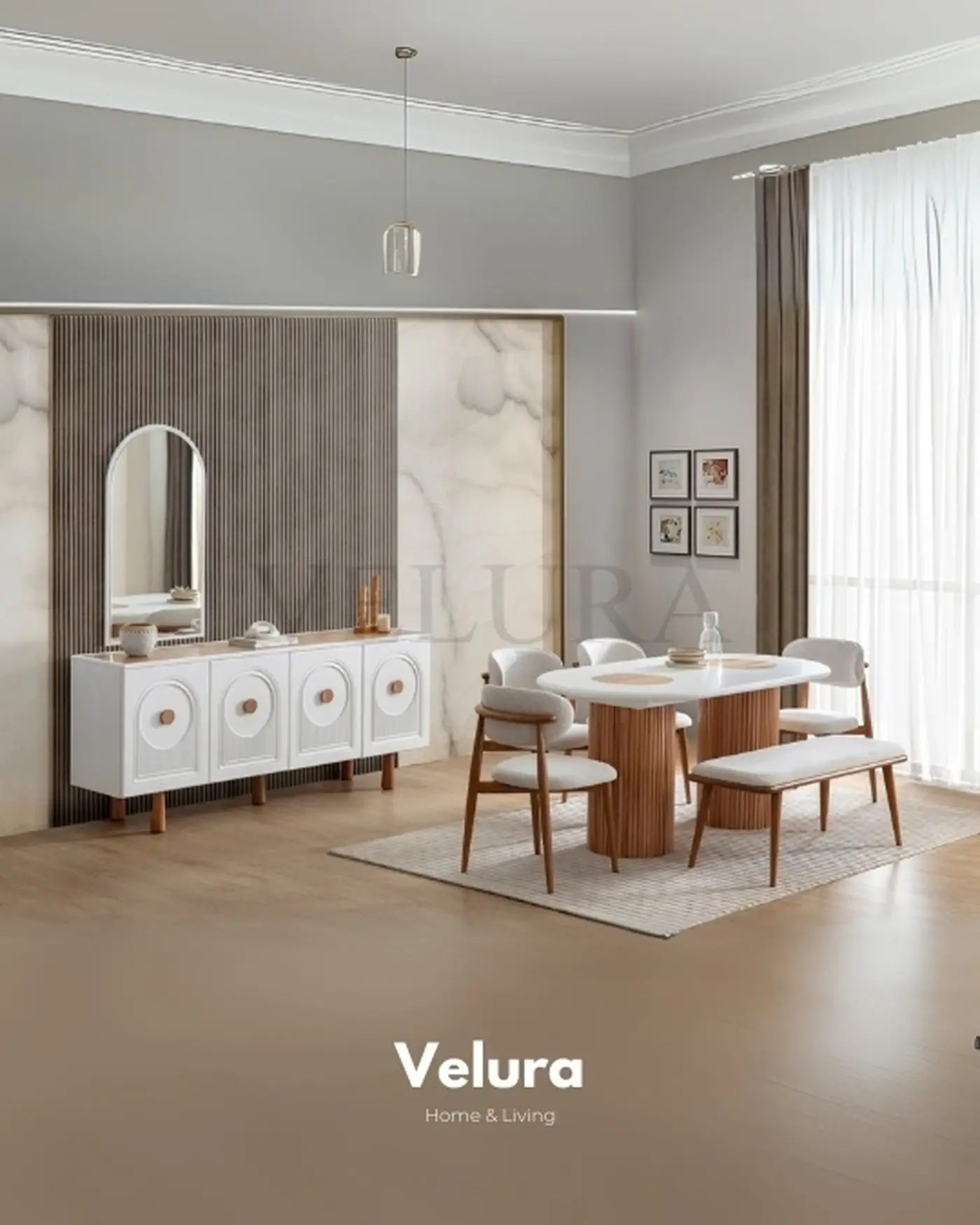 Velura Home Lotus Yemek Odası Takımı Lotus Yemek Takımı bohem tasarım