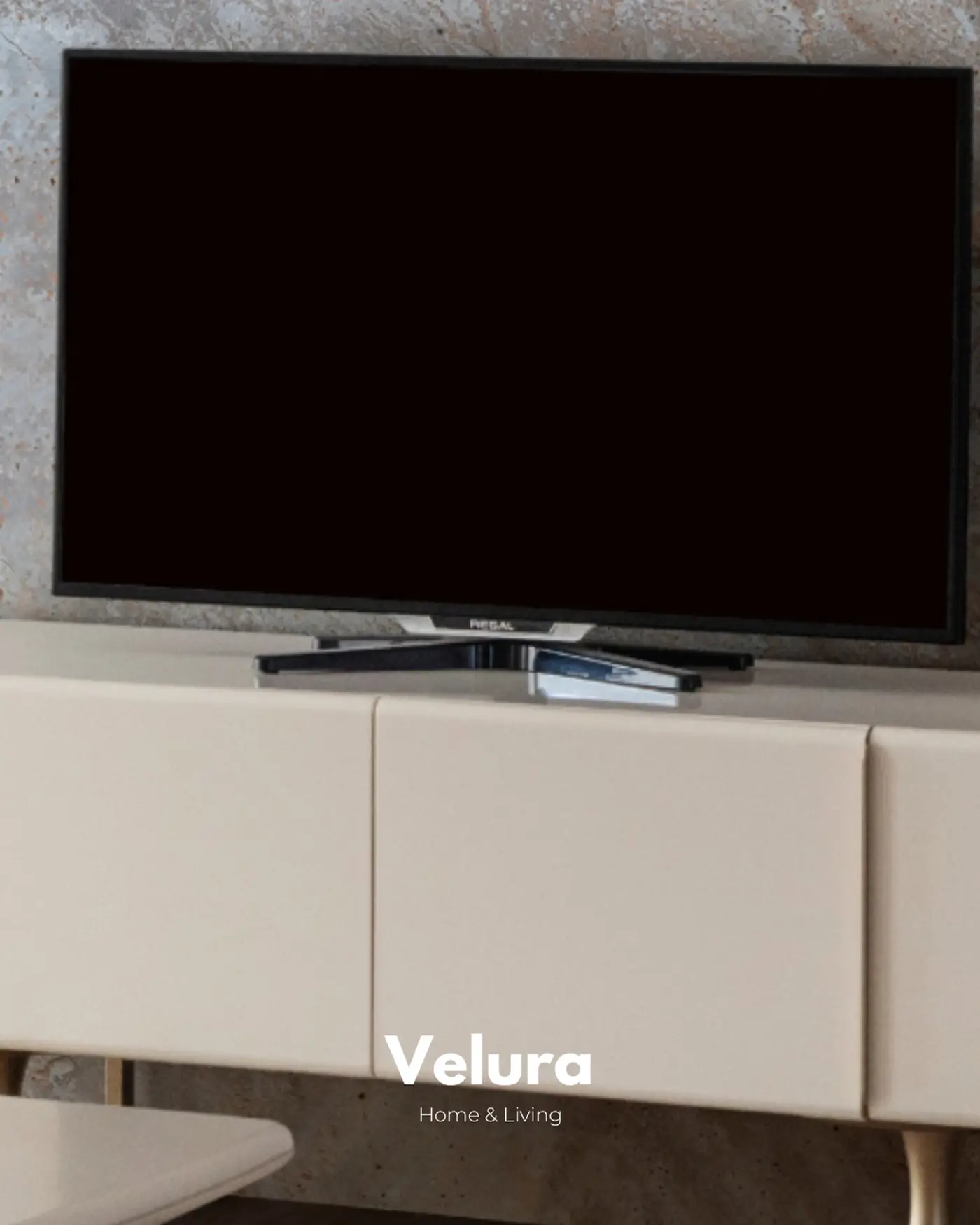 Marcel TV Ünitesi krem modern 200 cm 4 kapaklı suntalam gövde MDF kapak