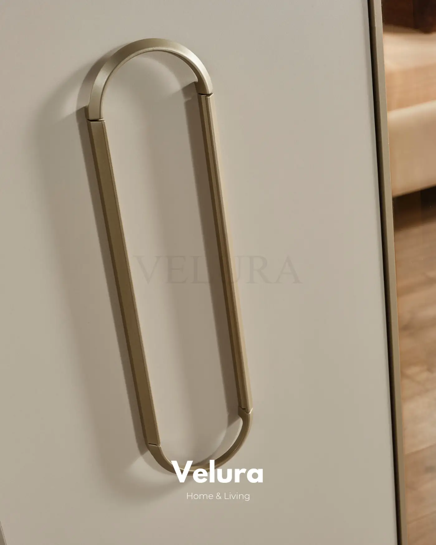 Monaco 6 kapaklı dolap krem modern 260 cm genişlik 65 cm derinlik 217 cm yükseklik