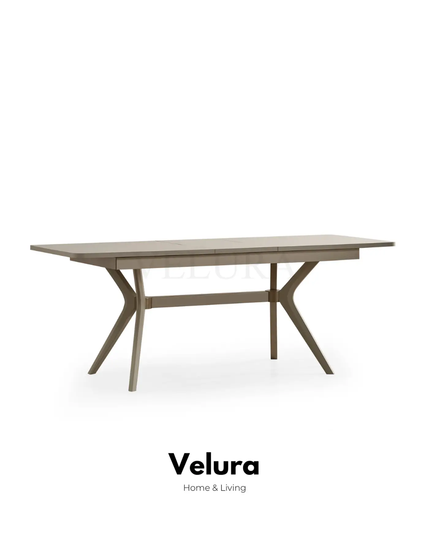 Monaco krem yemek masası açılır genişleyebilir modern tasarım 204 cm açık genişlik