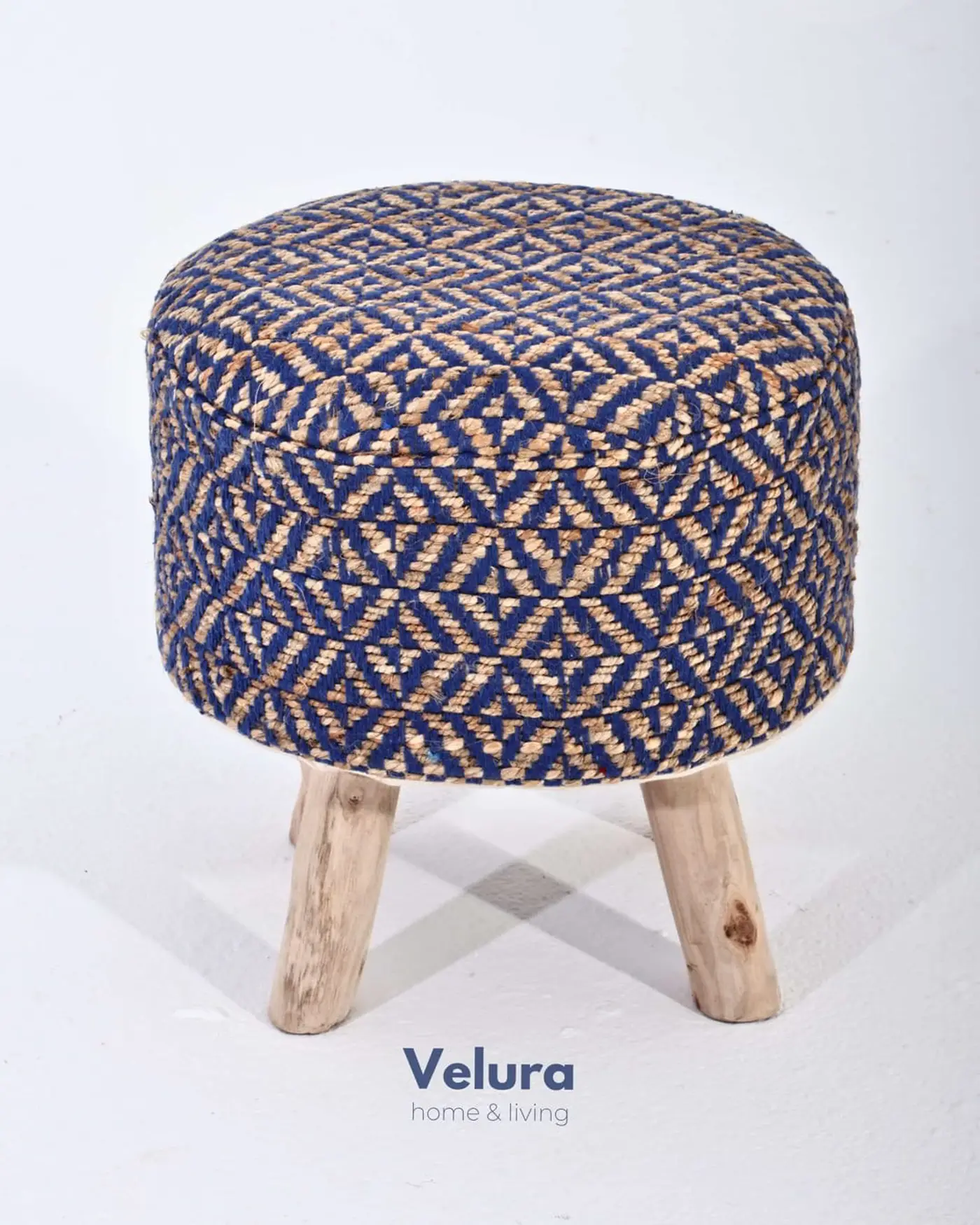 Velura Home modern ahşap ayaklı puf modeli