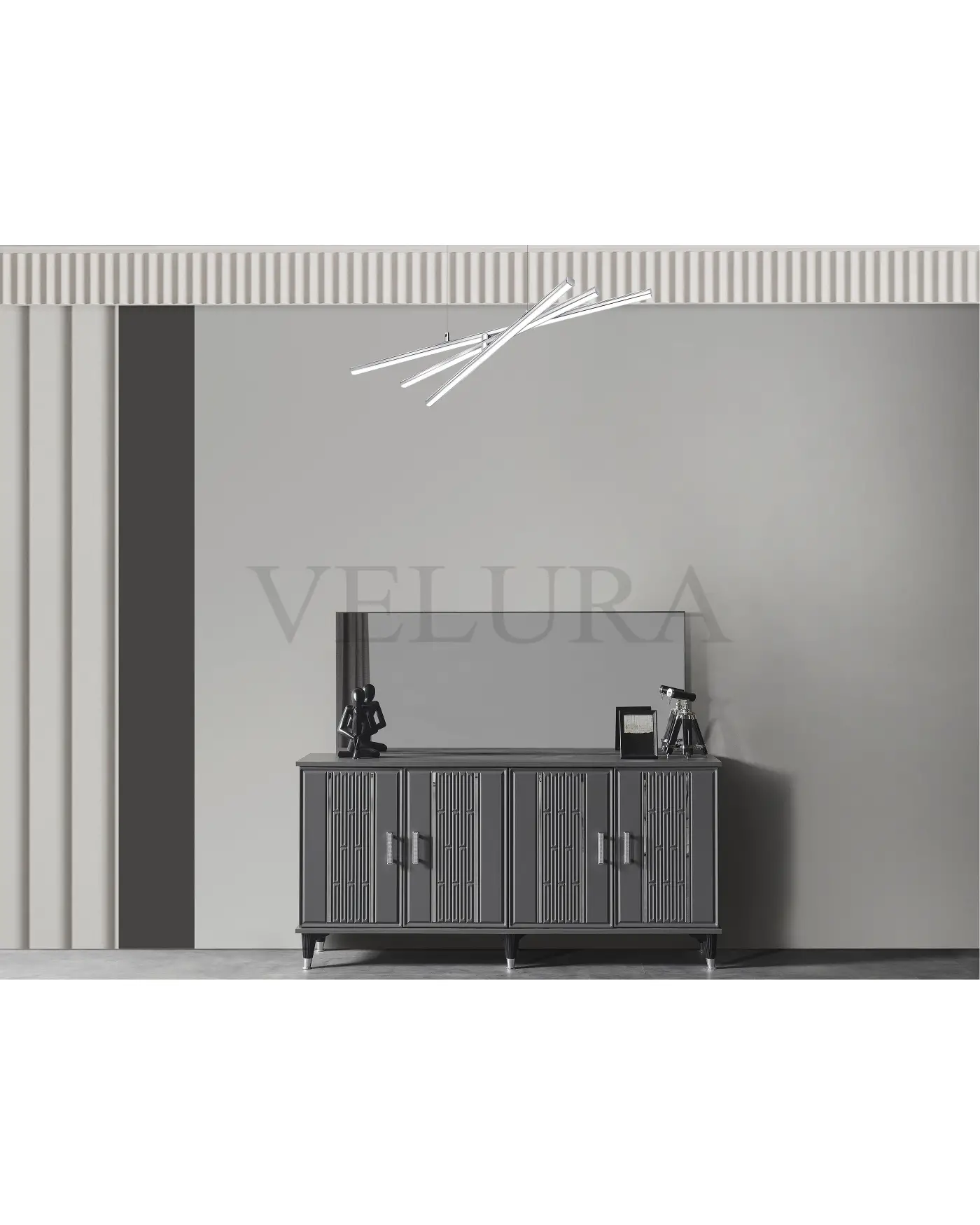 Pırlanta Yemek Takımı - Modern Tasarım | Velura Home Pırlanta Antrasit Yemek Takımı