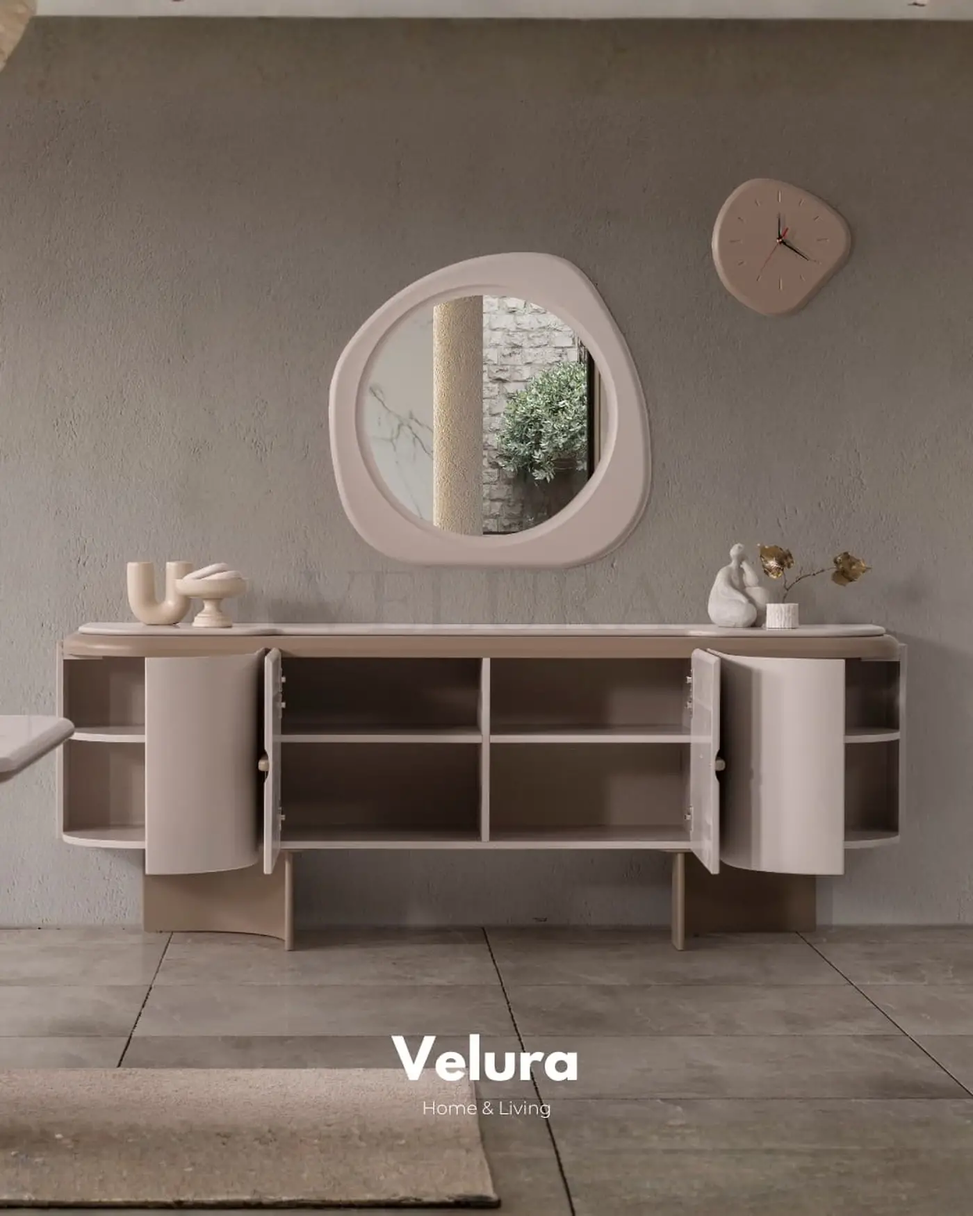 Opera Yemek Takımı kahverengi tonlarda modern yemek odası