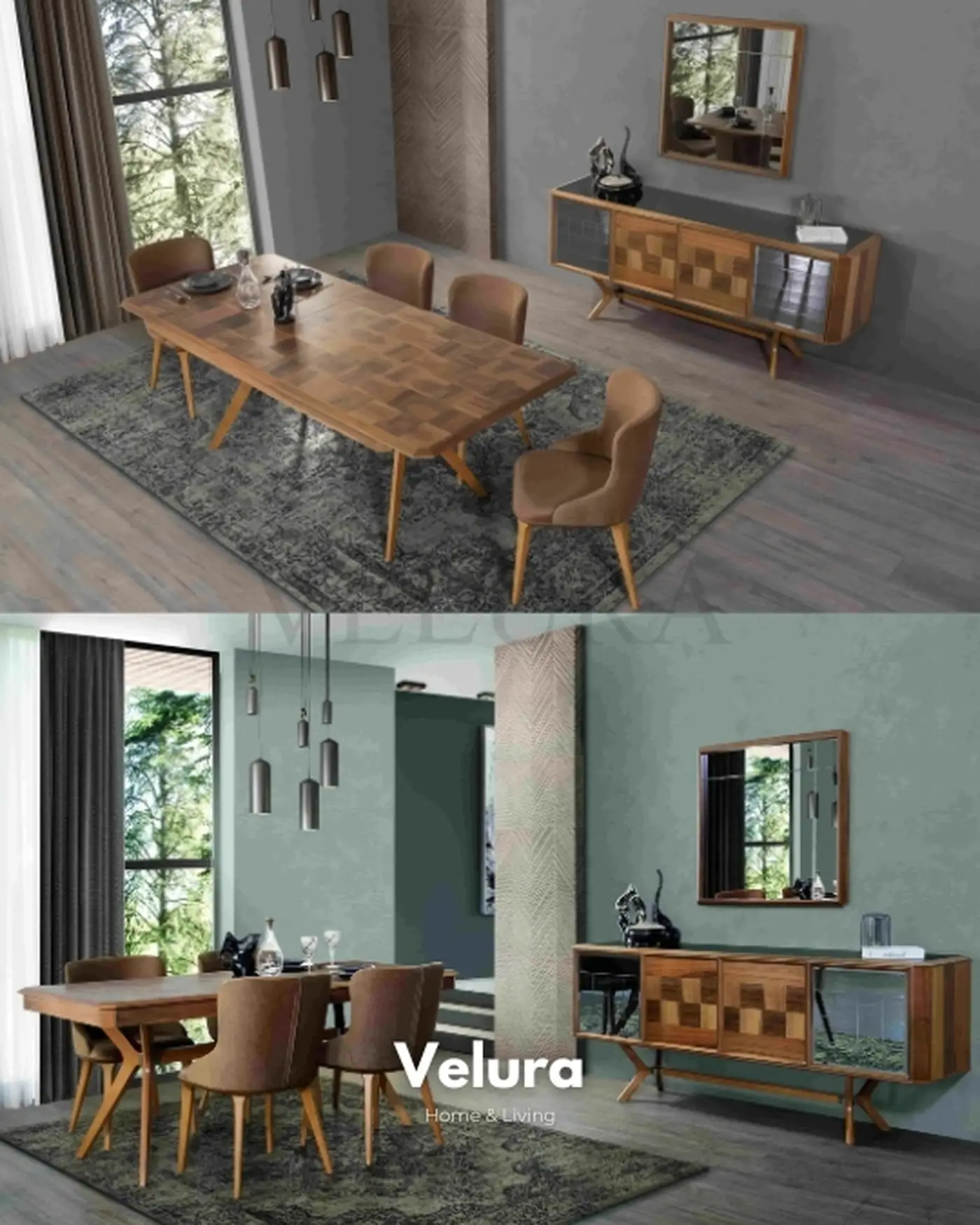 Velura Home modern yemek takımı