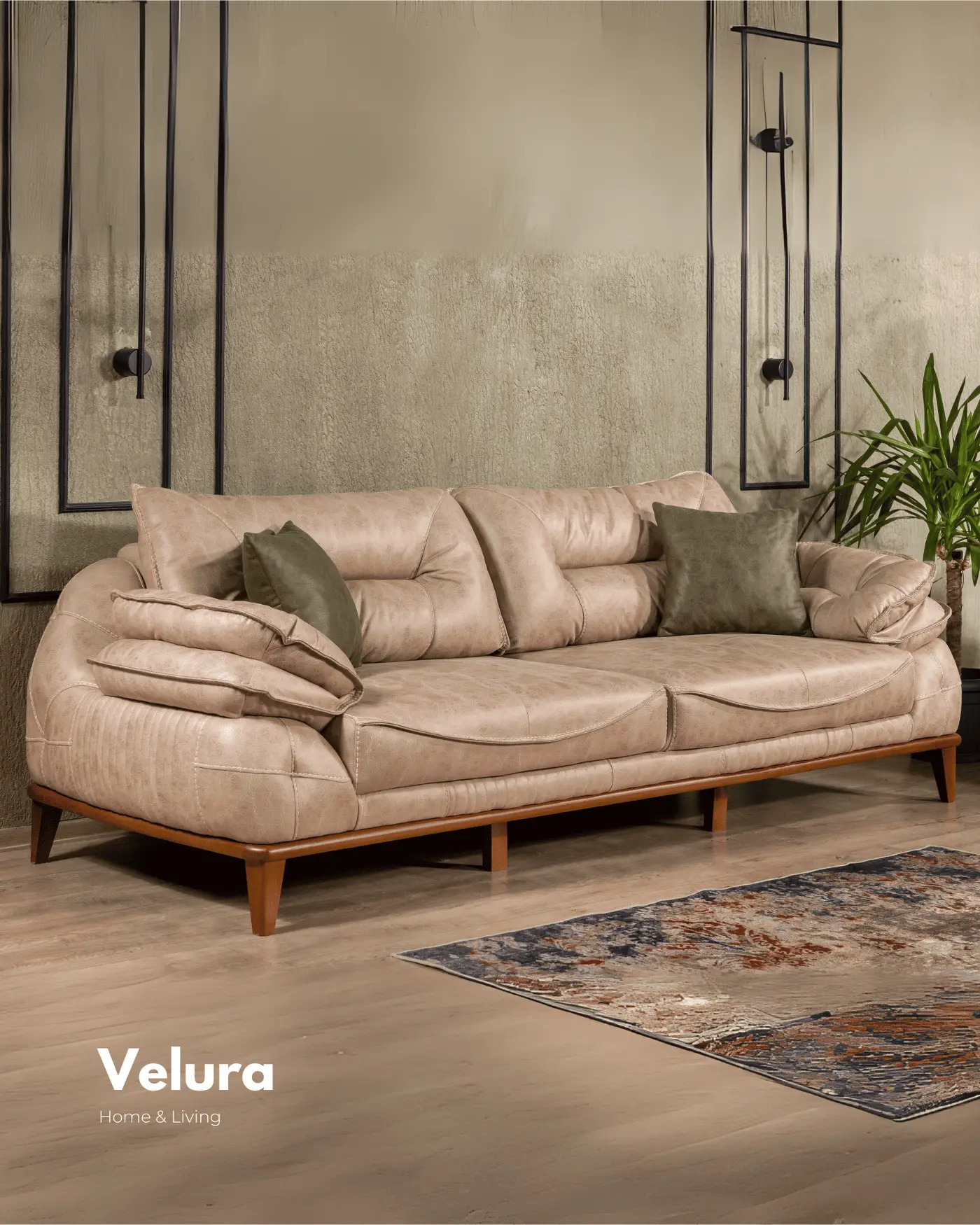Velura Home Stella Kanepe Stella Kanepe Krem Renk