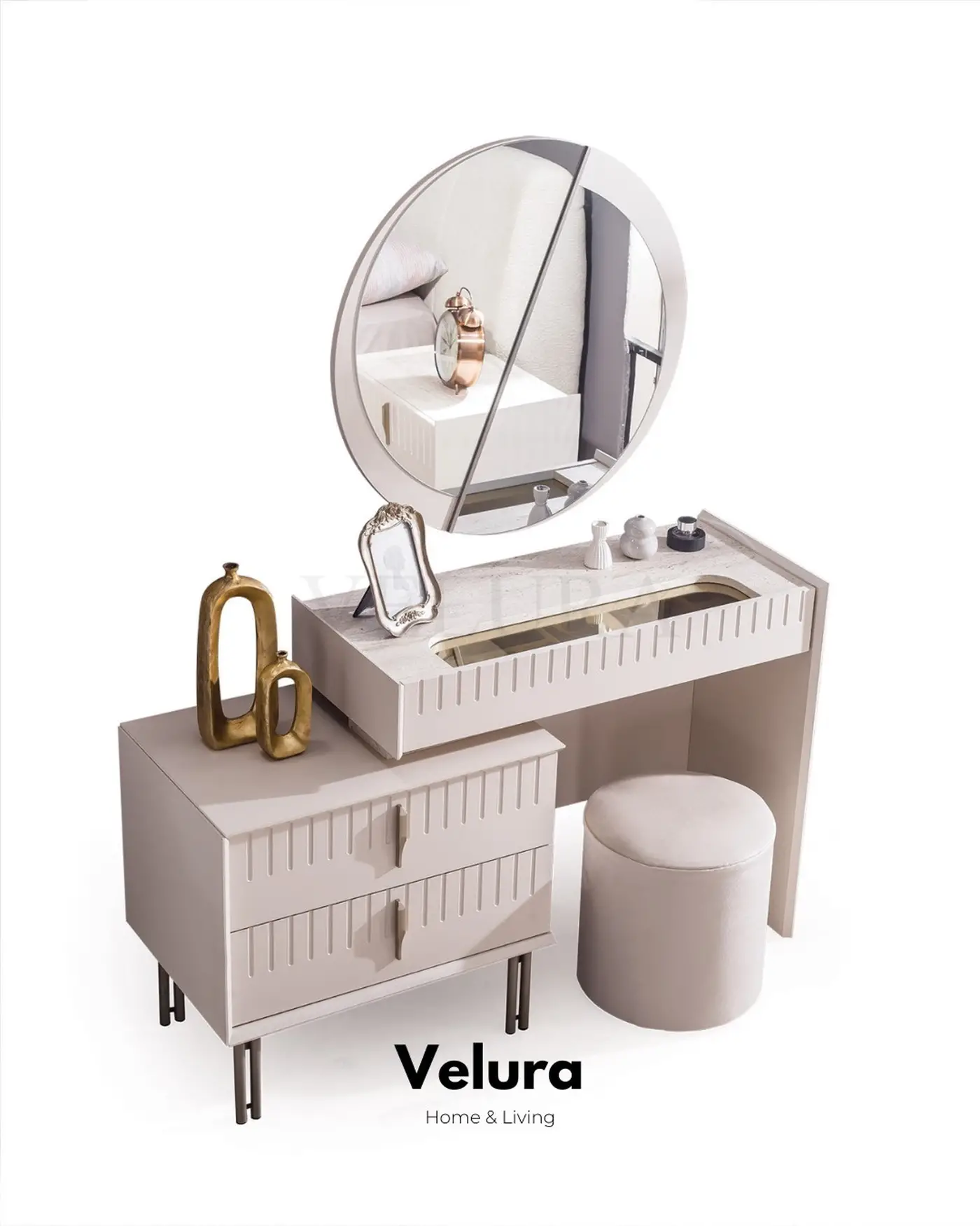 Tress Şifonyer kırık beyaz modern tasarım