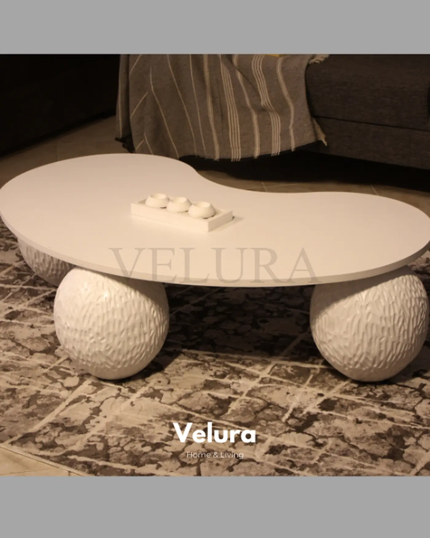 Minimalist Beyaz MDF Sehpa Modeli Derla Beyaz Sehpa Fasülye Mdf