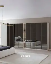 Valore Yatak Odası Takımı - 8 Cam Kapaklı Köşe Dolap