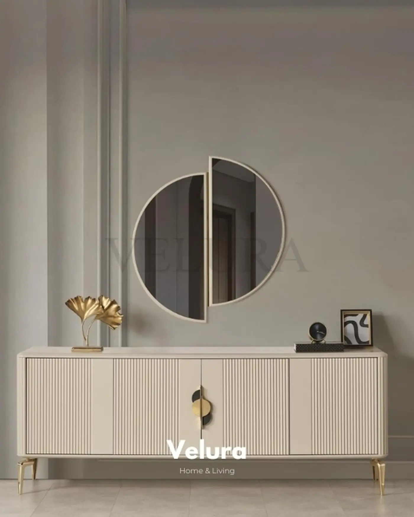 Venti Gold Konsol - Modern Altın Detaylı Venti Gold Konsol - Modern Altın Detaylı