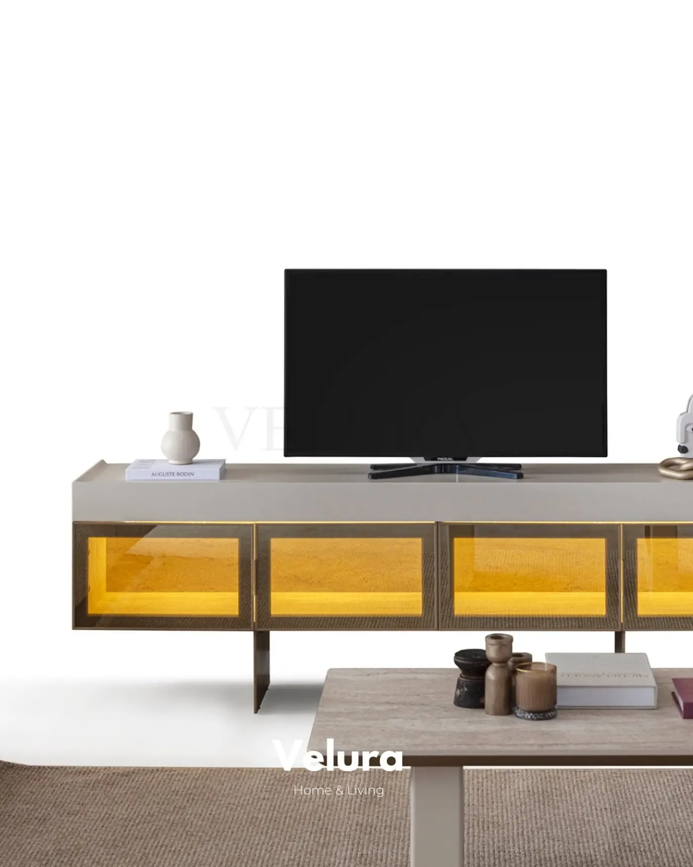 Modern salon için traverten desen Verona Tv Ünitesi