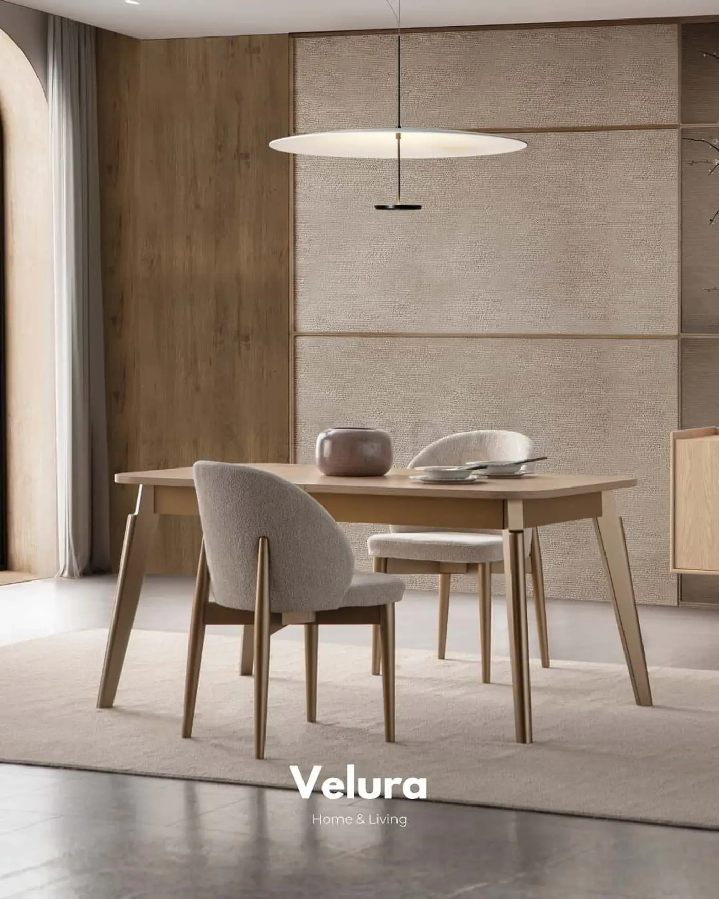 Victor Yemek Masası – Açık ceviz gövde, gold ayaklı, açılabilir dikdörtgen masa