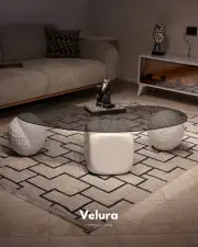 Zaro Sehpa - Beyaz Ayak - Füme Cam Zaro Sehpa - Beyaz Ayak - Füme Cam