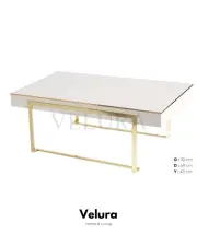Afra Ekru Gold Orta Sehpa Afra Ekru Gold Orta Sehpa