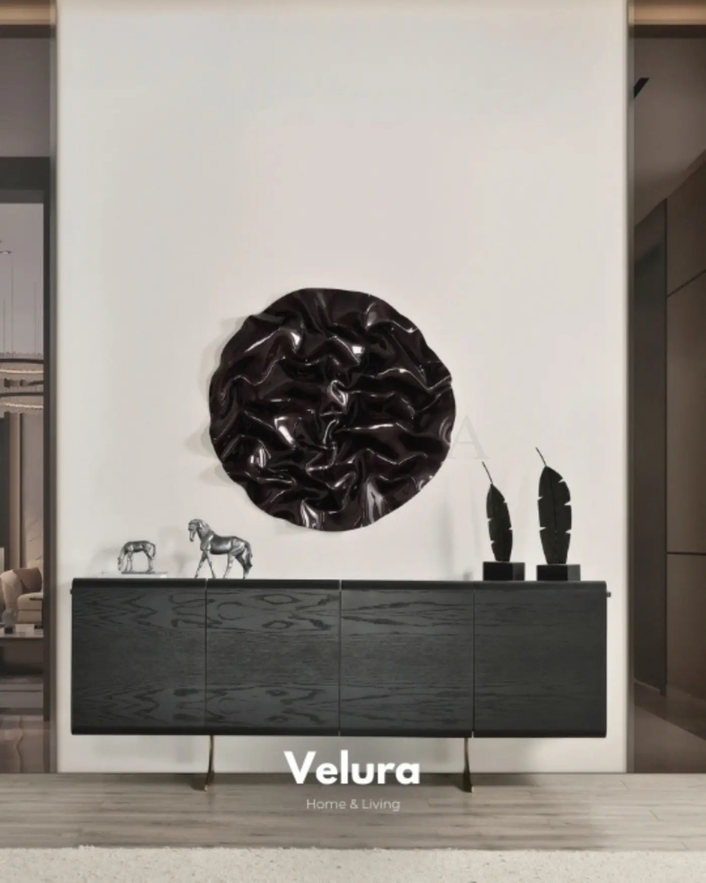 Gold Detaylı Ahşap Yemek Masası
