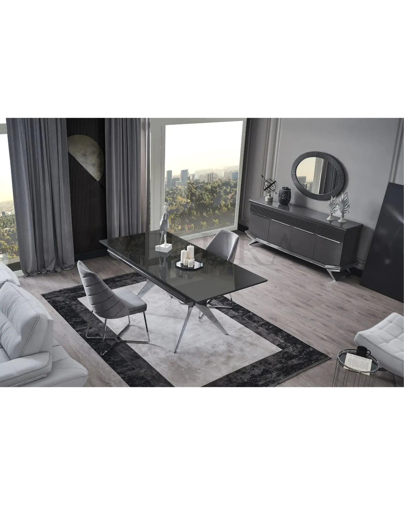 Asya Premium Antrasit Yemek Takımı