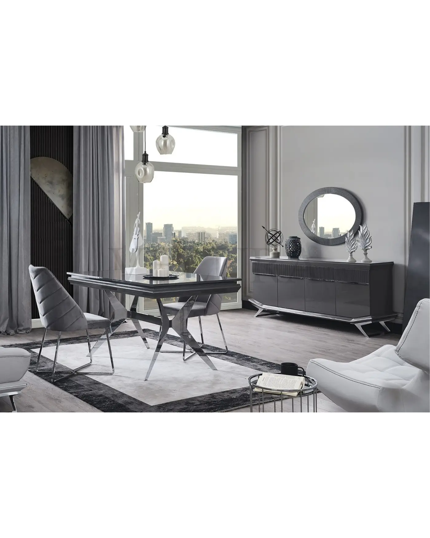 Asya Premium Antrasit Yemek Takımı
