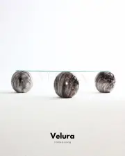Küre Orta Sehpa - Dune - Şeffaf Cam