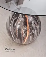 Küre Orta Sehpa - Dune - Yuvarlak Füme Cam